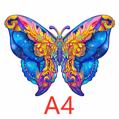 DIY wooden animal-shaped puzzle collection, eco-friendly basswood, artistic and educational gift set.