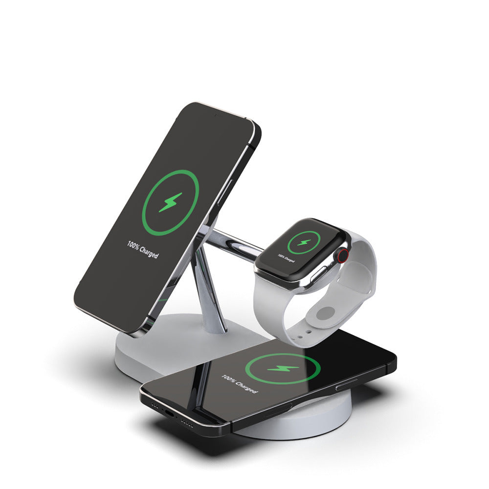 5‑in‑1 Magnetic Wireless Charger with Night Lamp & Fast Charging.