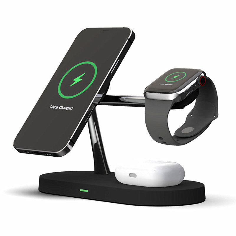 5‑in‑1 Magnetic Wireless Charger with Night Lamp & Fast Charging.