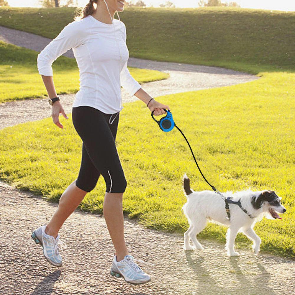 Walk Freely, Stay in Control – 16.5FT Retractable Dog Leash with One-Touch Brake.