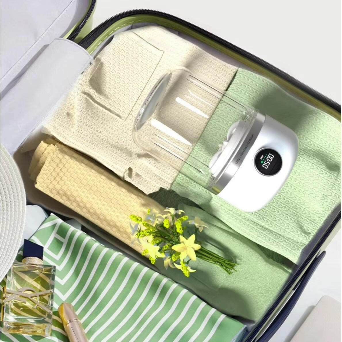 Compact Portable Wireless Underwear Washer - USB Rechargeable, 1L Capacity, 4000mAh Battery, Ideal for Travel, RVs & Small Spaces - Gentle Cleaning & Quick Drying.