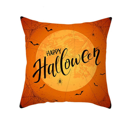 Halloween Cushion Covers – Cartoon Pumpkin, Bat & Ghost Design for Spooky Seasonal Decor