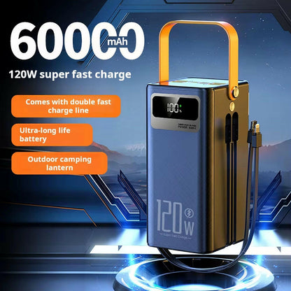 120W Portable Power Bank – High-Capacity Charging for Home & Camping!.