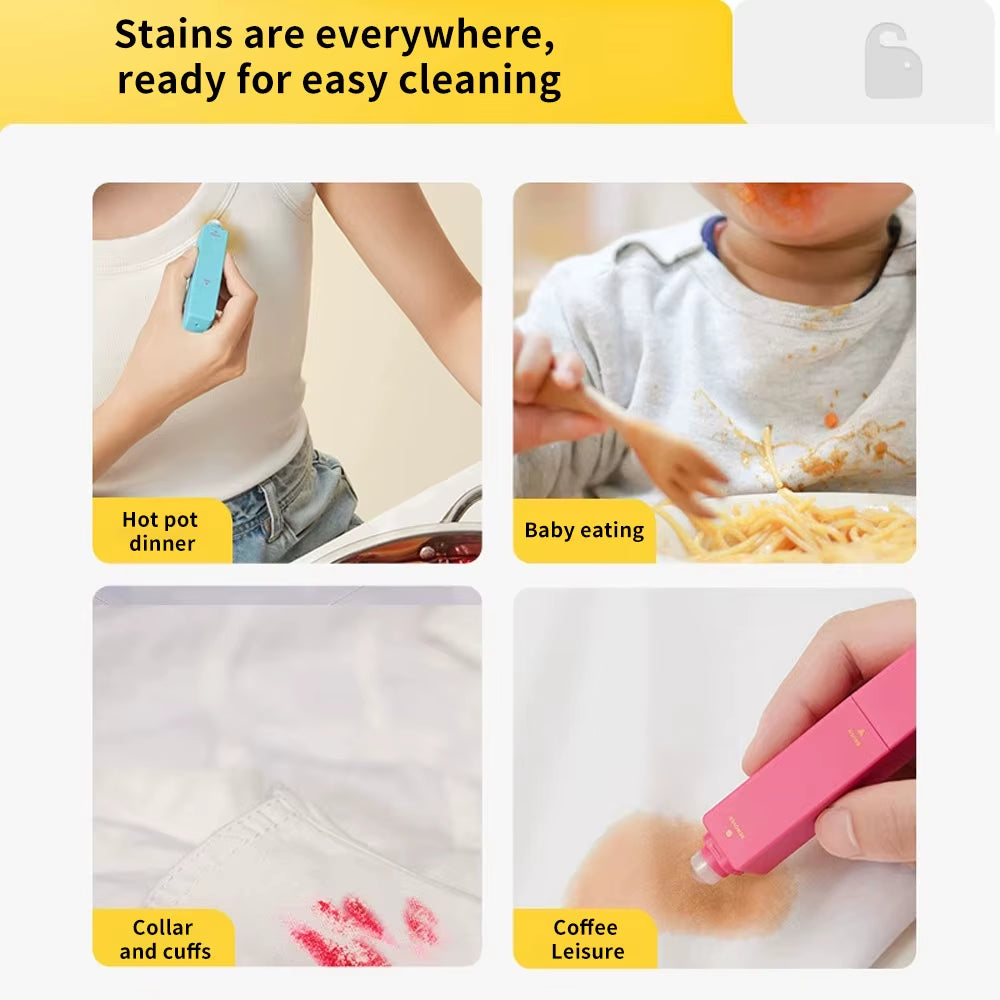 Instant Stain Removal Made Easy: 3-Second Active Enzyme Laundry Stain Remover Pen