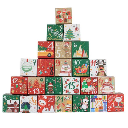 24‑Day Kraft Advent Calendar Boxes – DIY Countdown Gift Set.