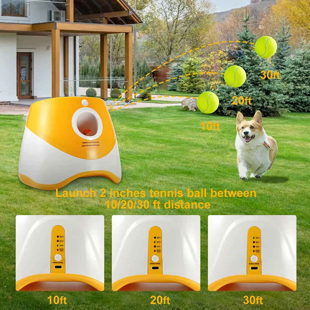 Automatic Dog Ball Launcher – Endless Fetch Fun with 3 Distance Settings for Happy, Active Dogs