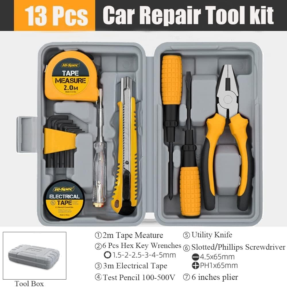 European Driving Kit  – Complete Roadside Emergency Set with Jumper Cables & Safety Gear