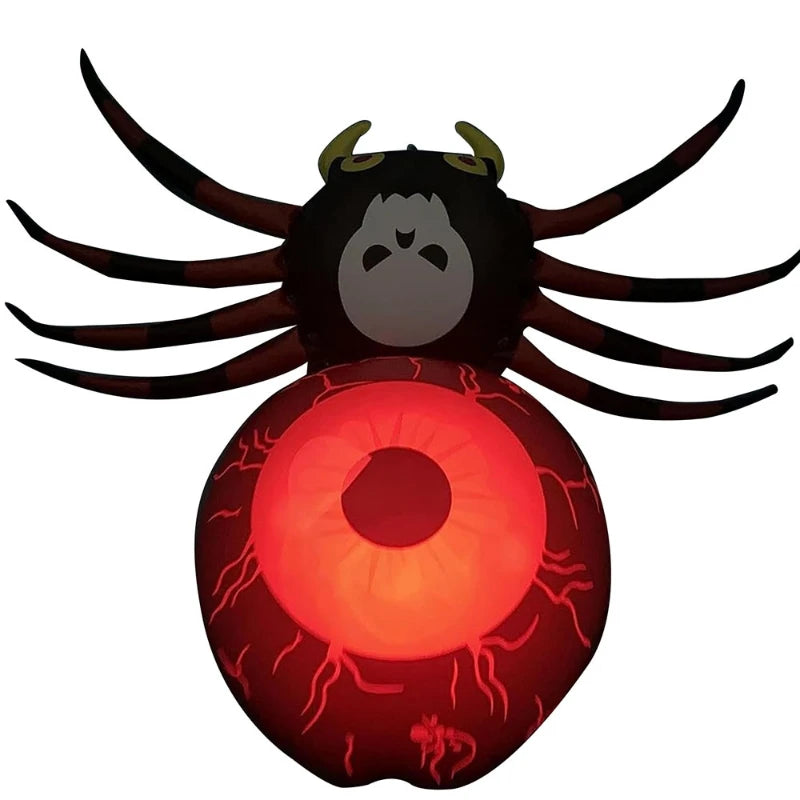 PVC Inflatable LED Glow‑in‑the‑Dark Halloween Spider – Party & Yard Decoration