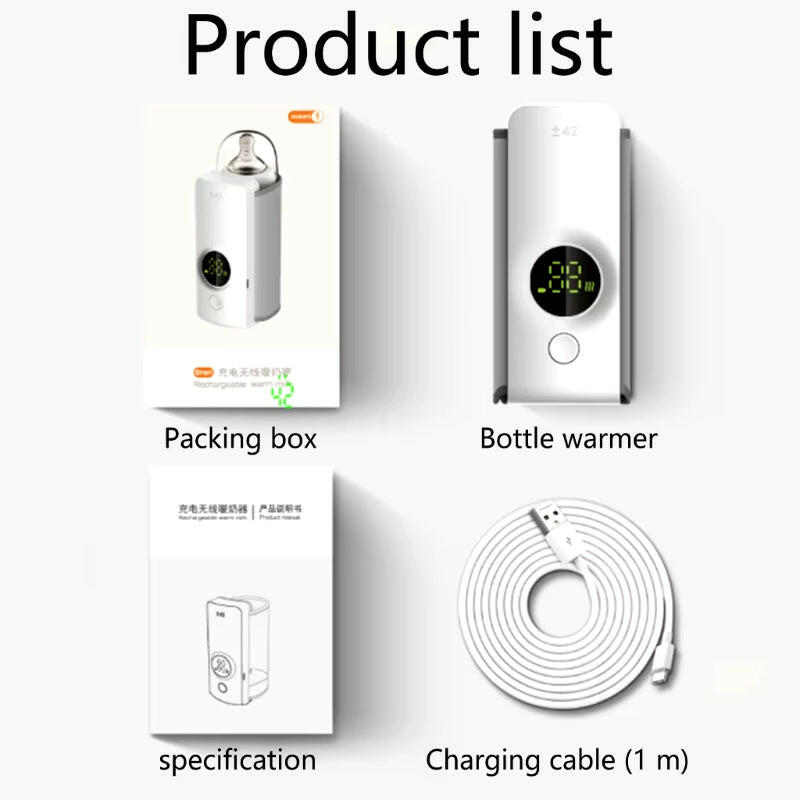 Smart Feeding On the Go – Cordless Baby Bottle Warmer for Modern Parents Designed for busy days and midnight feeds, this portable warmer brings comfort and convenience to every bottle.