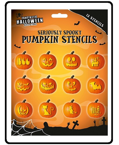 2025 Halloween Pumpkin Decorating Mega Kit – Carving Tools, Stencils, Balloon Garland, Stickers & Teeth Props