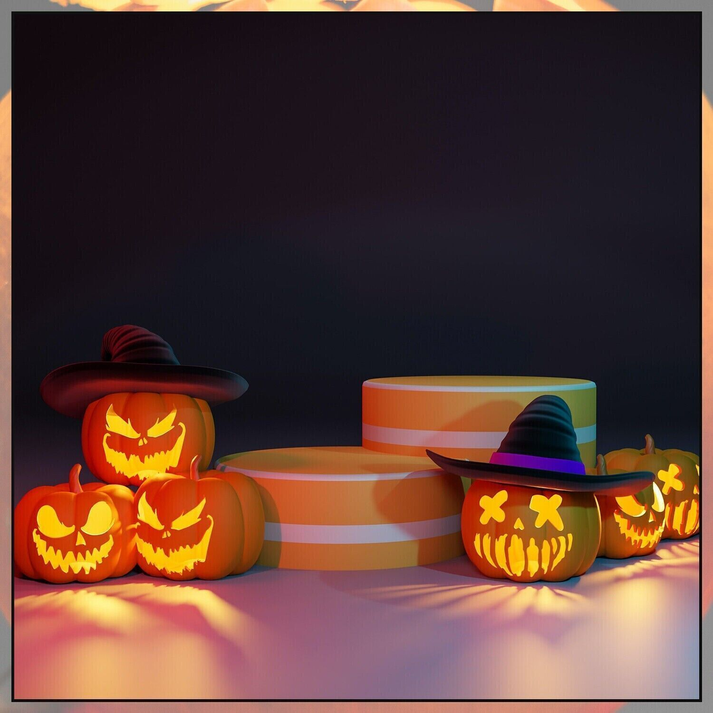 2025 Halloween Pumpkin Decorating Mega Kit – Carving Tools, Stencils, Balloon Garland, Stickers & Teeth Props