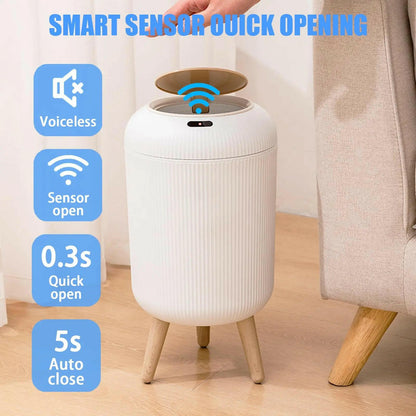 Smart Motion Sensor Trash Can - Automatic Lid, Odor Control & Stylish Design for Modern Homes & Offices!.