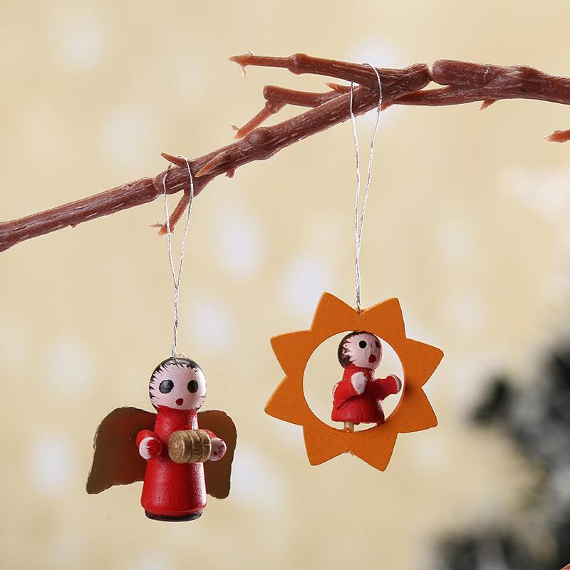 Wooden Christmas Pendant – Handcrafted Small Hanging Decoration, Festive Ornament.
