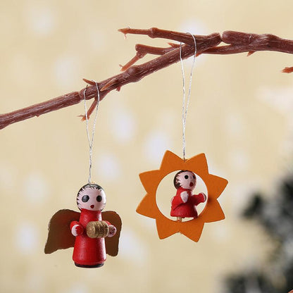 Wooden Christmas Pendant – Handcrafted Small Hanging Decoration, Festive Ornament.