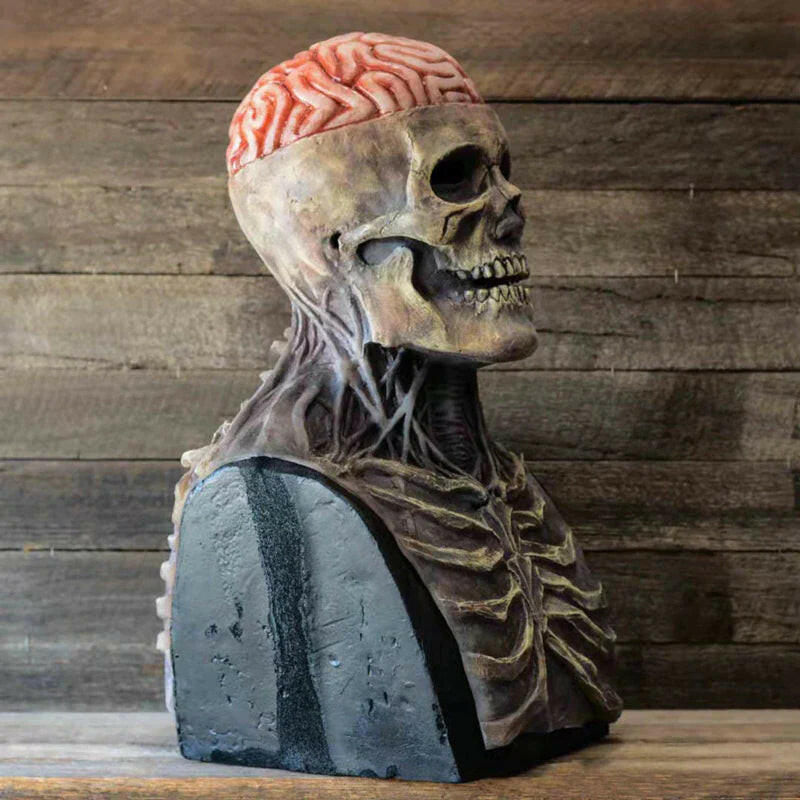 Realistic Skull Mask with Movable Jaw – Full Head 3D Latex Horror Mask for Halloween & Cosplay