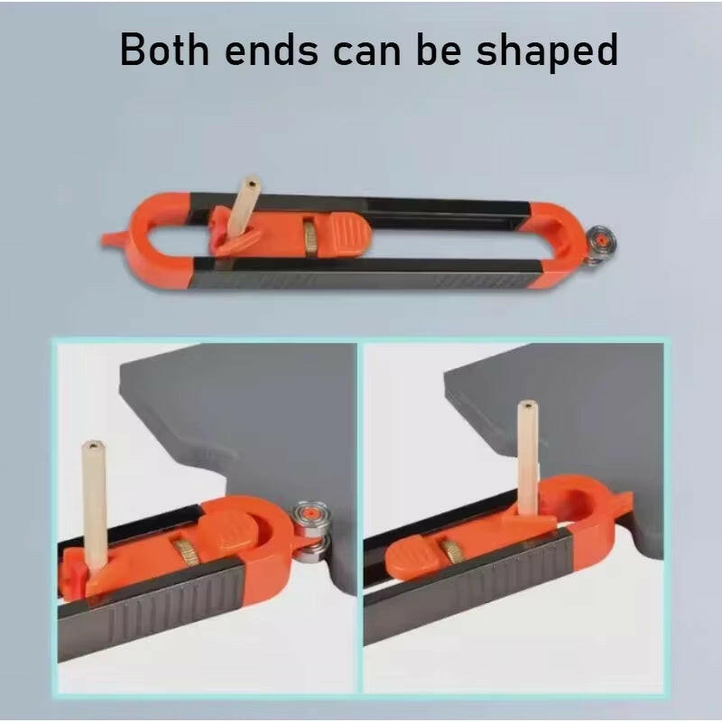 Precision Adjustable Profile Gauge with Locking Mechanism - Perfect for Woodworking, Tiling & DIY Projects - Compact, Durable & User-Friendly!.