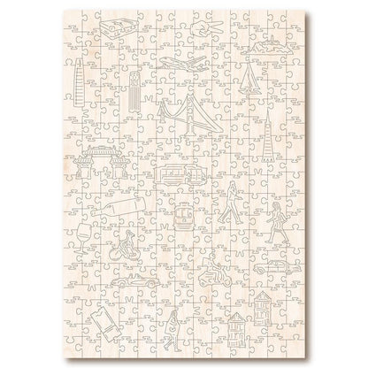 Vintage Poster – San Francisco Wooden Jigsaw Puzzle.