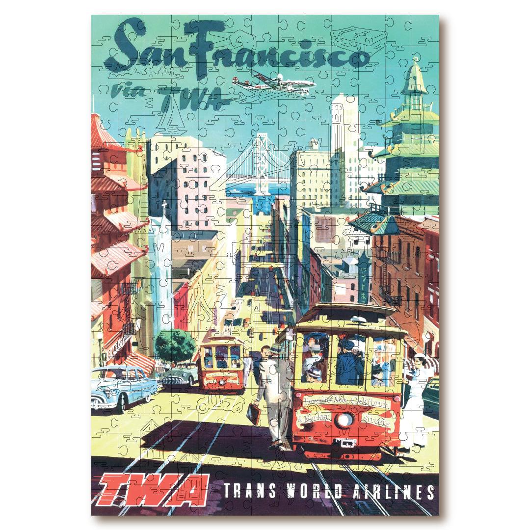 Vintage Poster – San Francisco Wooden Jigsaw Puzzle.