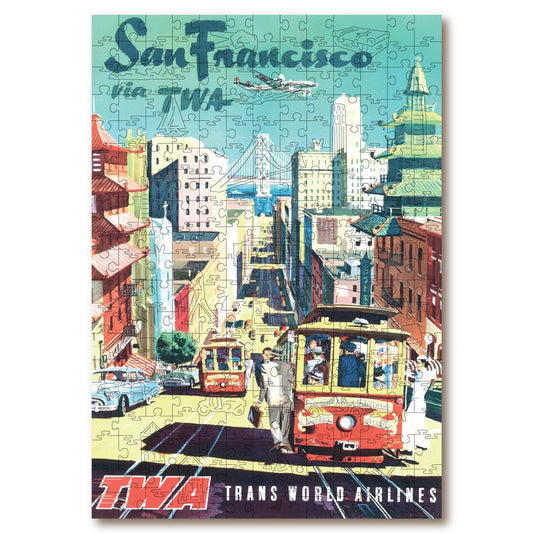 Vintage Poster – San Francisco Wooden Jigsaw Puzzle.