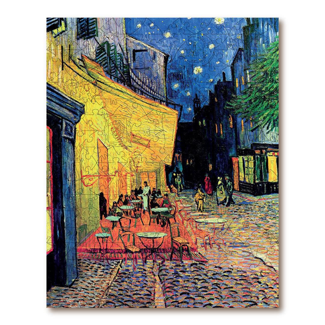 Café Terrace at Night, Premium Wooden Puzzle, 250 Pieces.