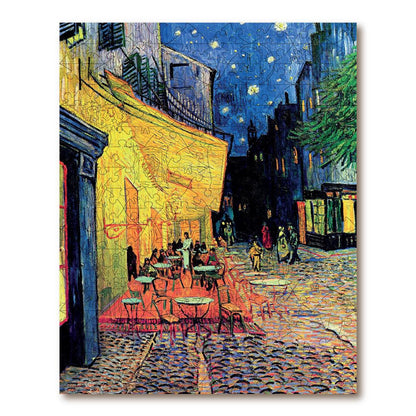 Café Terrace at Night, Premium Wooden Puzzle, 250 Pieces.