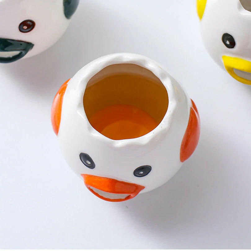 Cartoon Little Chicken Ceramic Egg Separator Egg Yolk Egg White Separator Filter Baking Tool for Bakery Kitchen Tools.