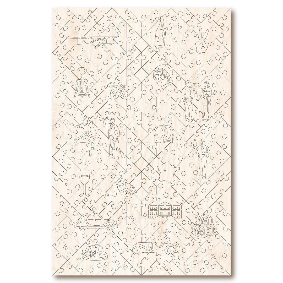 Vintage Poster – La Chablisienne Wooden Jigsaw Puzzle.