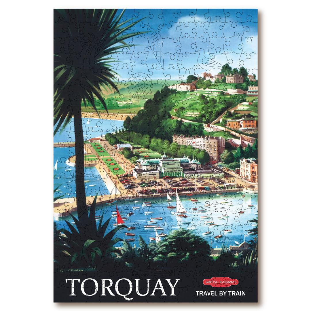 Vintage Poster – Torquay Wooden Jigsaw Puzzle.