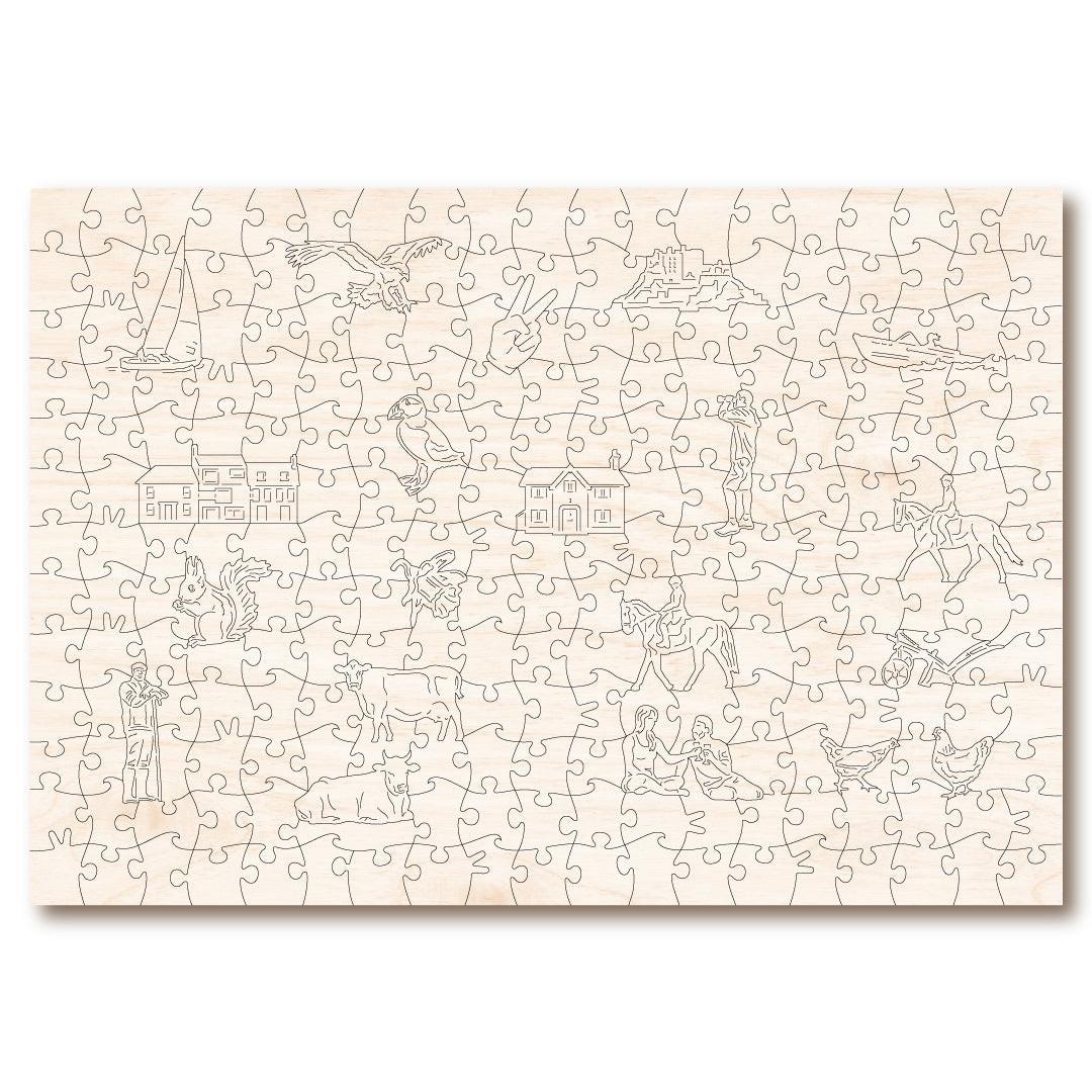 Vintage Poster – Jersey Wooden Jigsaw Puzzle.