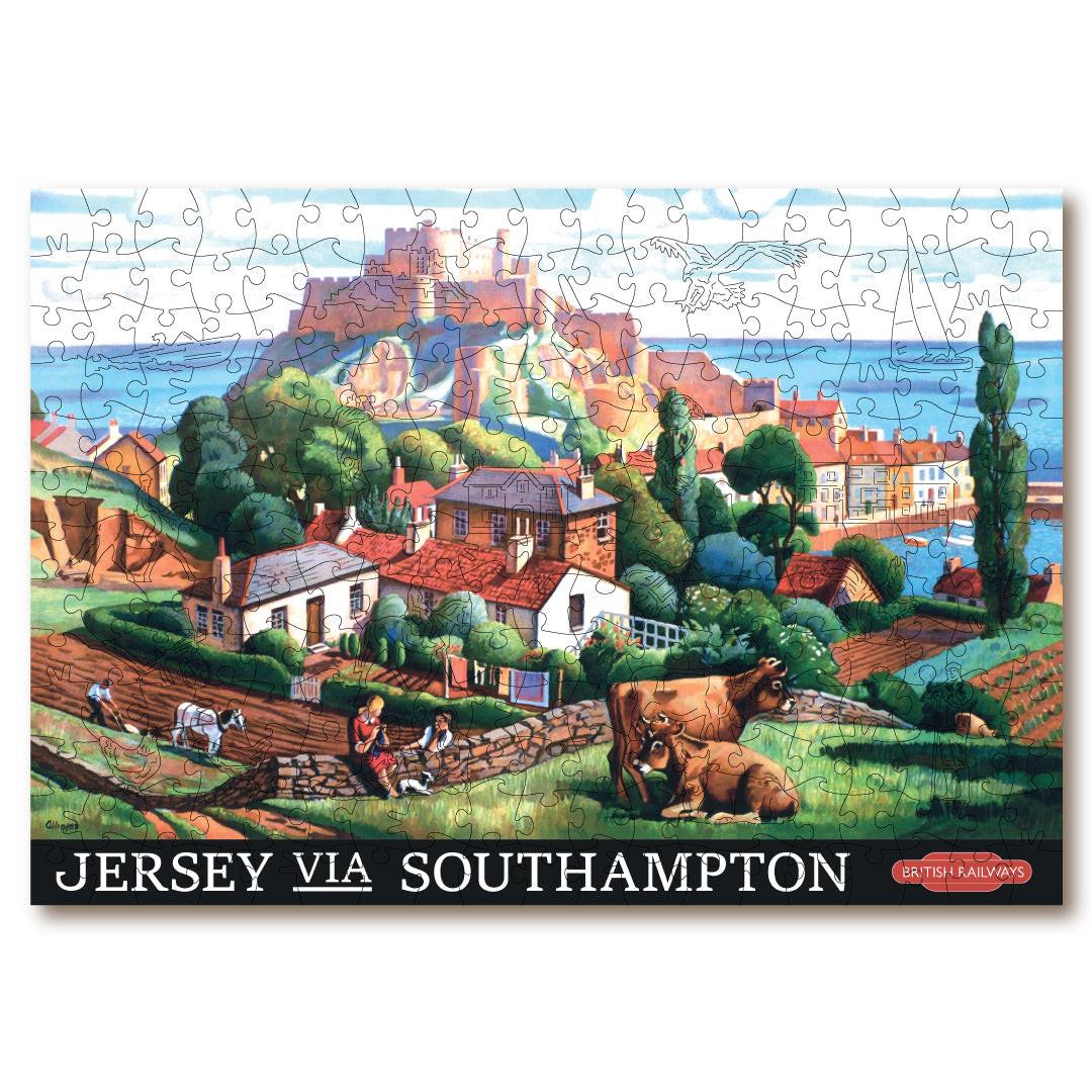 Vintage Poster – Jersey Wooden Jigsaw Puzzle.