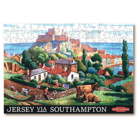 Vintage Poster – Jersey Wooden Jigsaw Puzzle.
