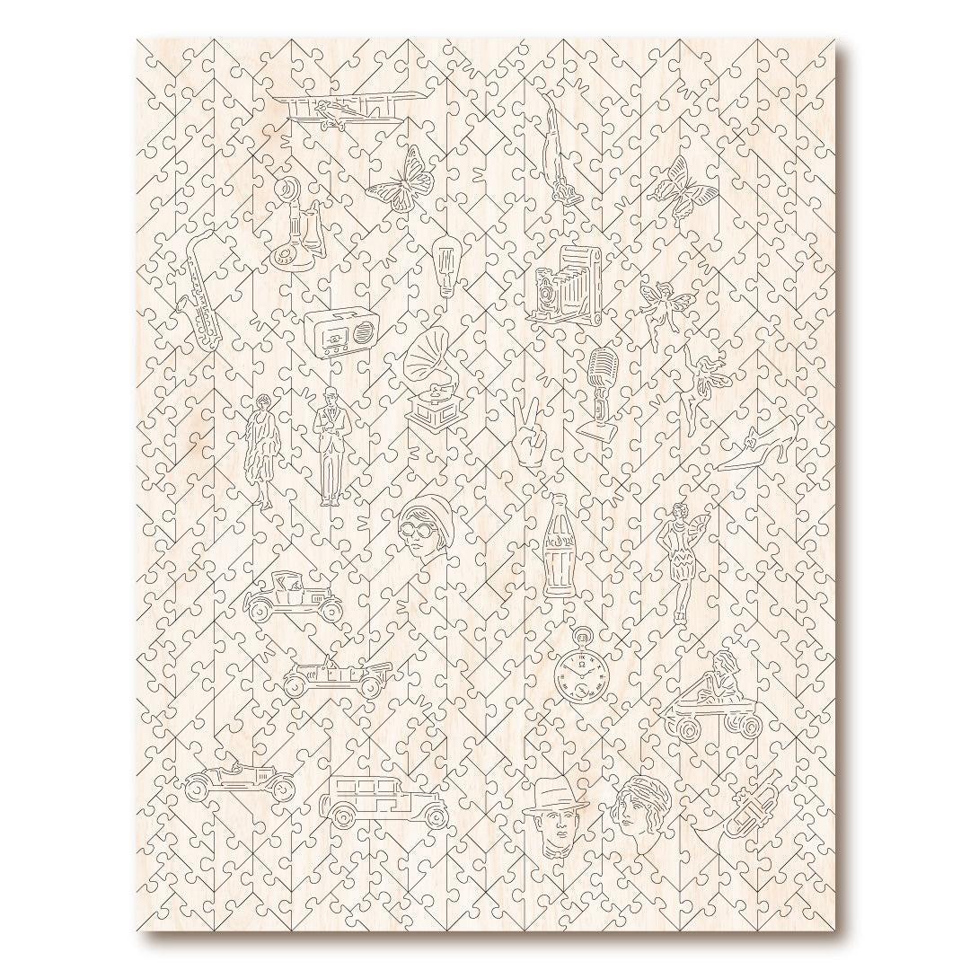 The Flapper – Life, 1922 (Large) Wooden Puzzle – 422 Pieces.