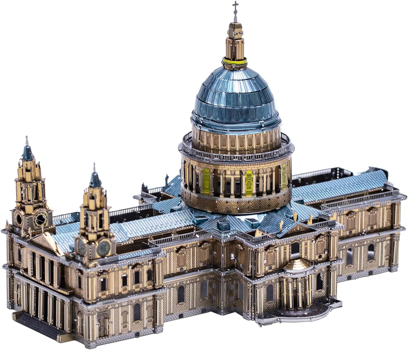 3D Metal Puzzle for Adult Saint Paul'S Cathedral, Assembled Religious Architecture Notre Dame Cathedral Model Kits Miniature Building, Birthday Gift Home Decor