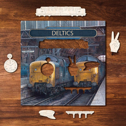 Deltics – Travel Mini Wooden Jigsaw Puzzle, 84 Pieces.