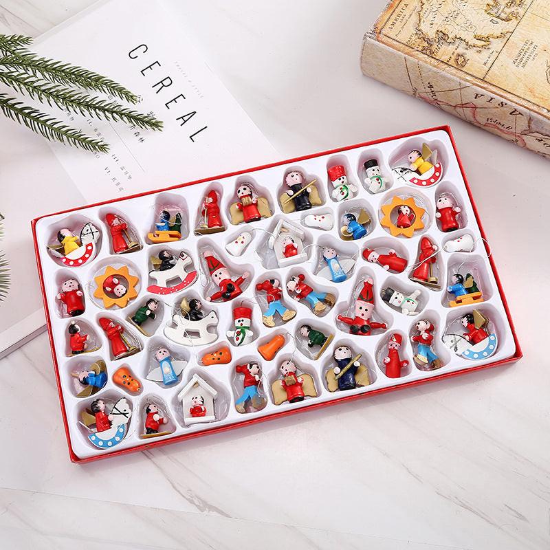 Wooden Christmas Pendant – Handcrafted Small Hanging Decoration, Festive Ornament.