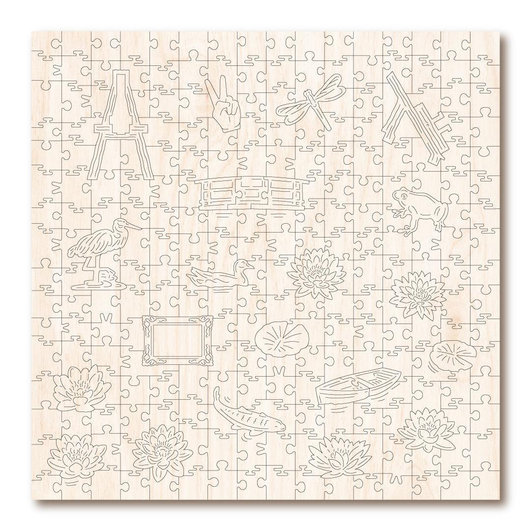 Water Lilies & Japanese Bridge.