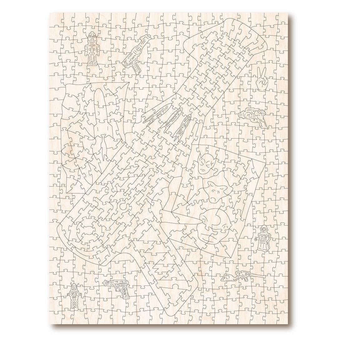 Rocket Ray Gun – Wooden Jigsaw Puzzle.