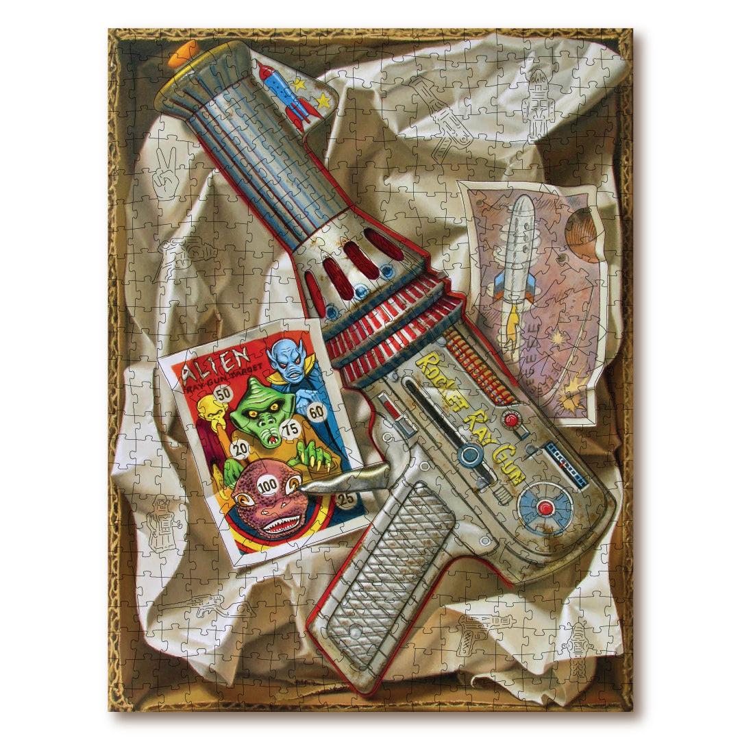 Rocket Ray Gun – Wooden Jigsaw Puzzle.