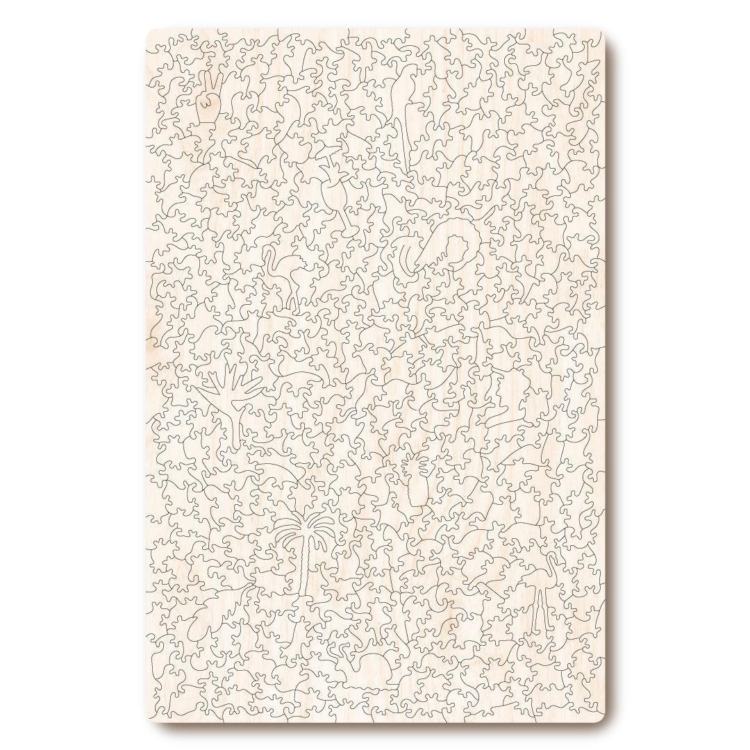 Lost Flamingo – Artisan™ Wooden Puzzle by Fiona Smith & Mark Cappitella (477 Pieces).