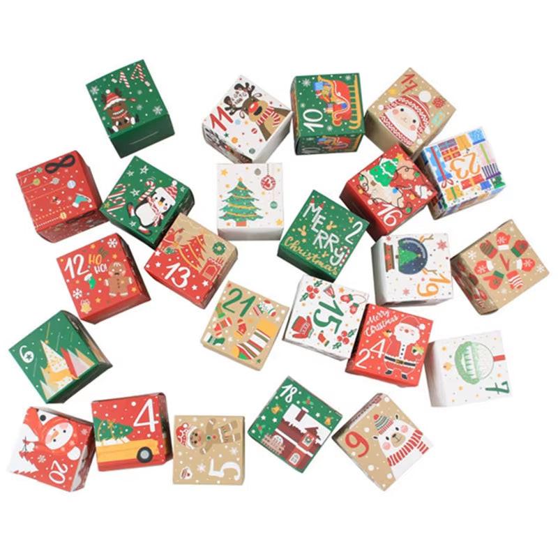 24‑Day Kraft Advent Calendar Boxes – DIY Countdown Gift Set.
