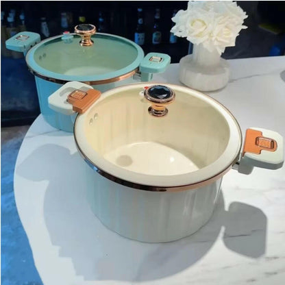 8L Enamel Micro Pressure Pot / Korean Vacuum Non Stick Pot.