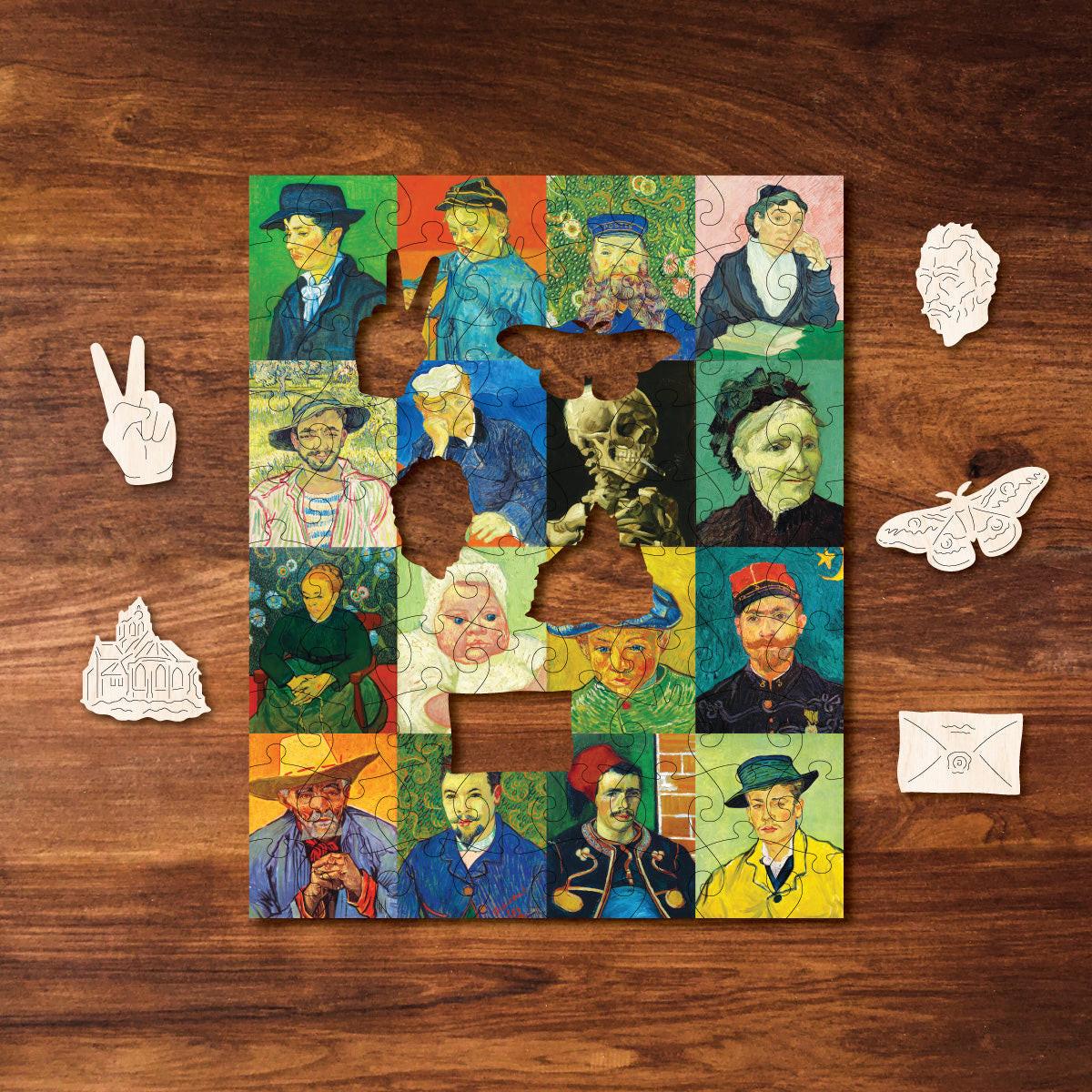 Van Gogh Portraits – Travel Mini Wooden Jigsaw Puzzle.