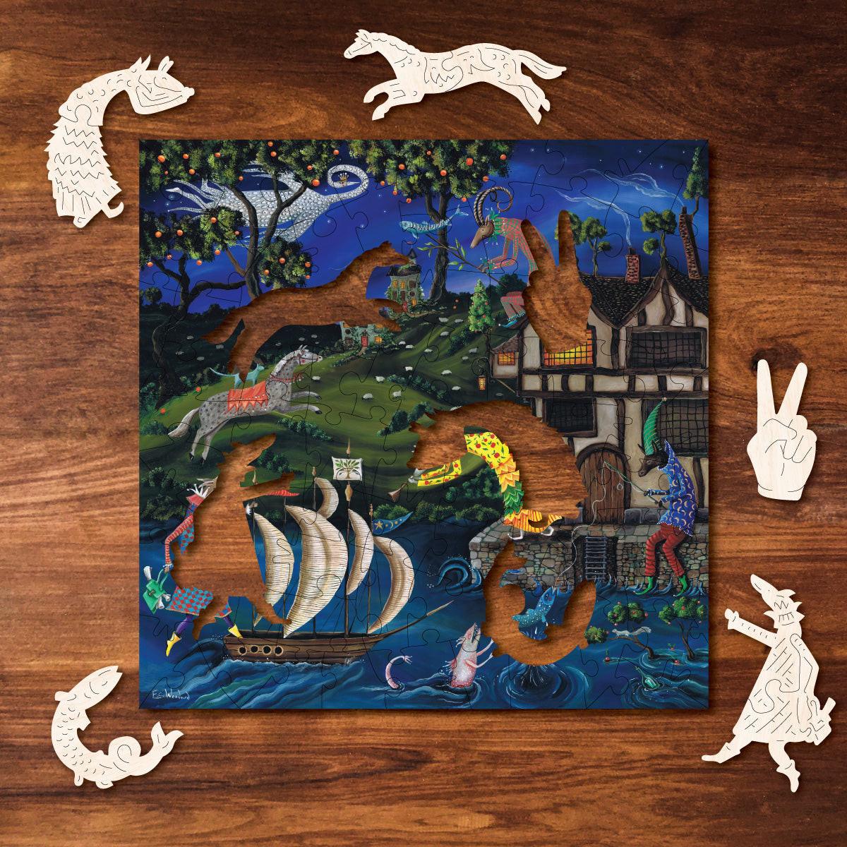 The Traveller’s Return – Travel Mini Wooden Jigsaw Puzzle.