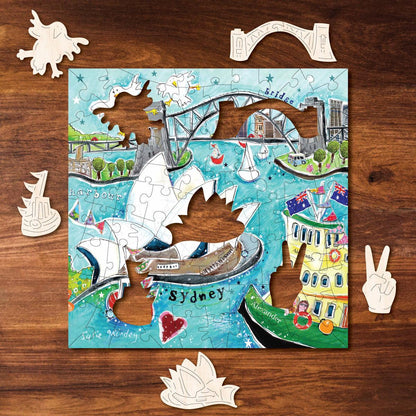 Sydney Harbour – Travel Mini Wooden Jigsaw Puzzle, 78 Pieces.