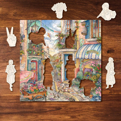 In Town – Travel Mini Wooden Jigsaw Puzzle.