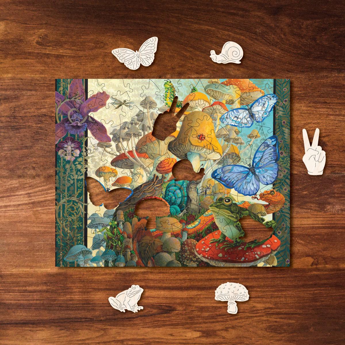 Micro Dramas – Travel Mini Wooden Jigsaw Puzzle, 82 Pieces.