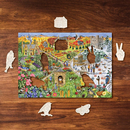 Seasonal English Country Life Travel Mini Puzzle.