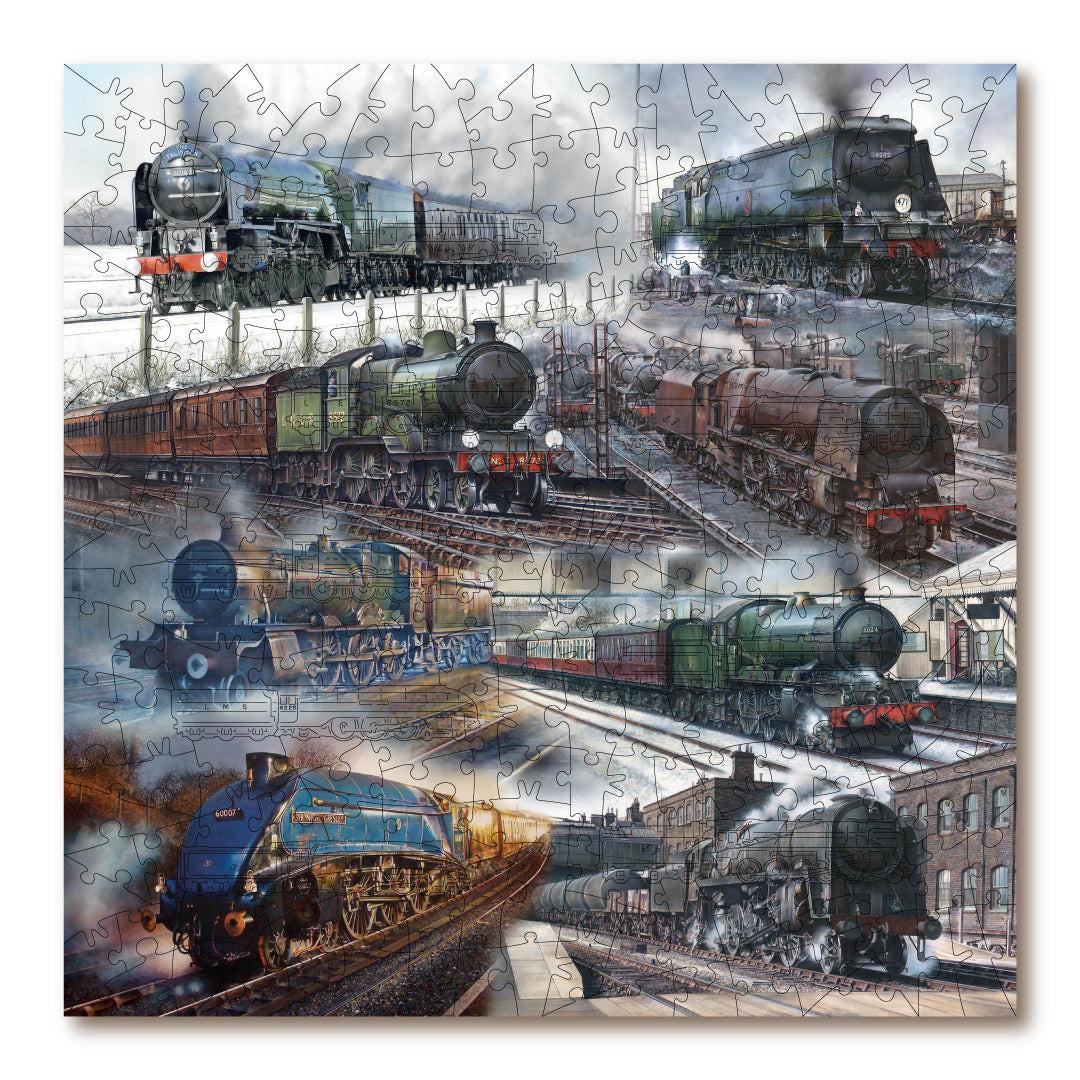 Steam Locomotives of Britain – Wooden Jigsaw Puzzle.