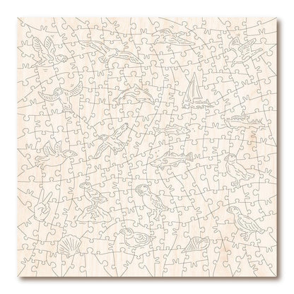 Puffins – Premium Wooden Jigsaw Puzzle, 266 Pieces.