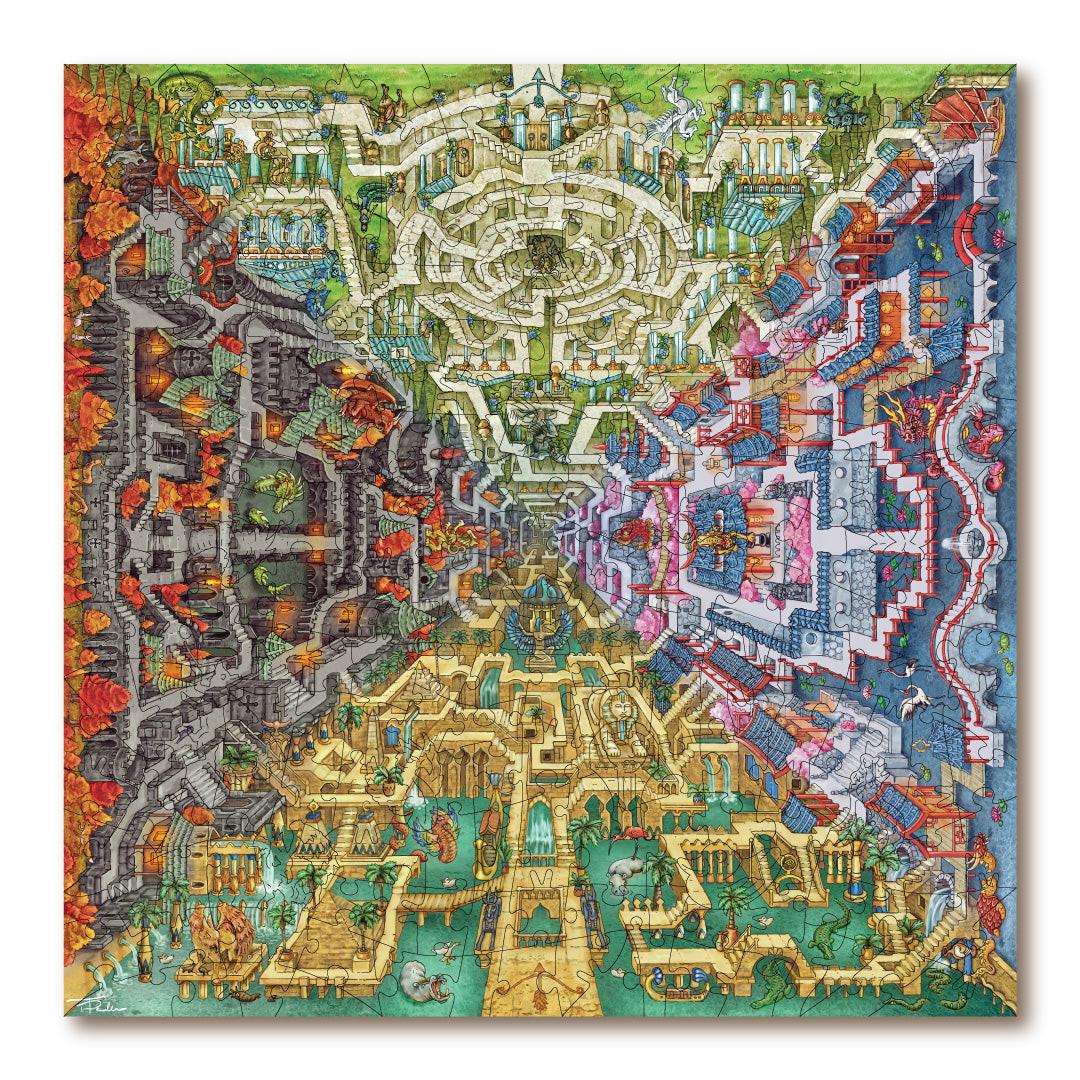 Mythical Maze – Premium Wooden Jigsaw Puzzle, 250 Pieces.